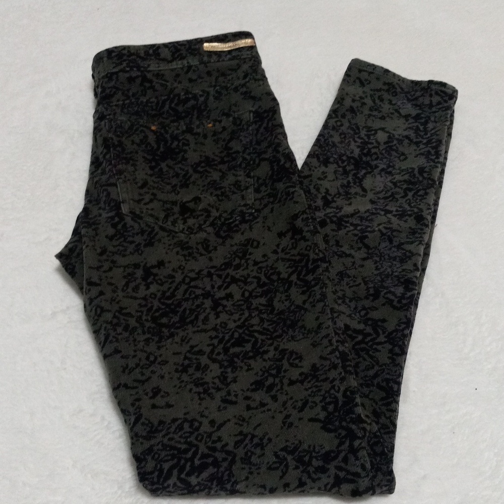 Anthropologie Pilcro and the Letterpress Serif Green & Black Corduroy Pants - Picture 5 of 16
